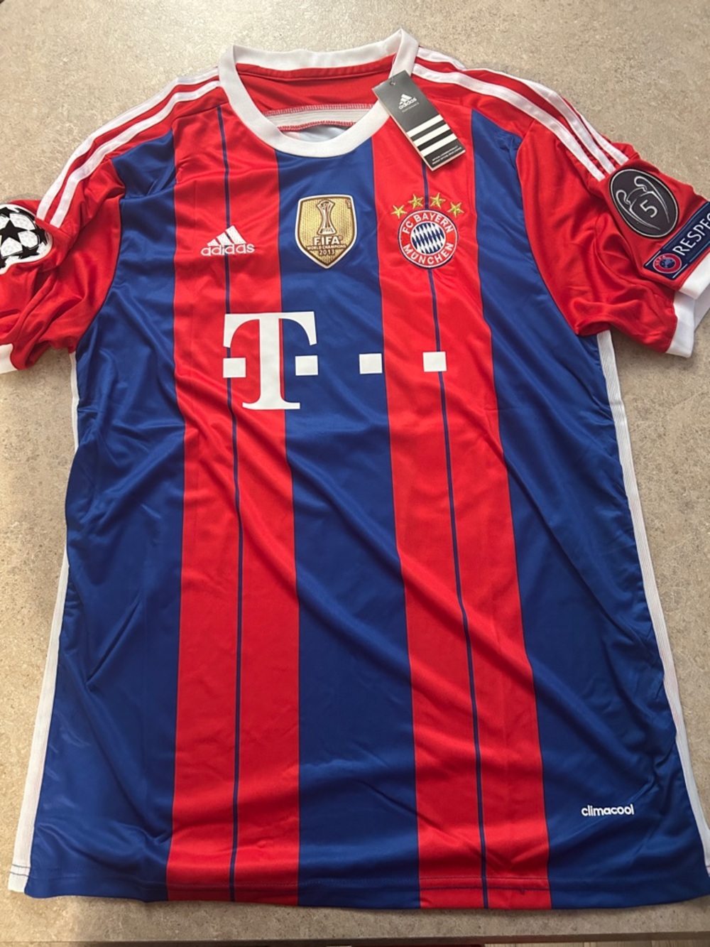 adidas Claudio Pizarro Bayern Munich Red and Blue Home Jersey